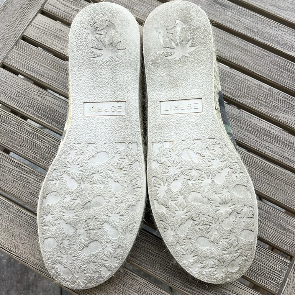 Esprit Nadine Camo Espadrille Slip On Flats Women's Size 8 Canvas Loafers